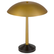 CORVUS Antique Brass and Dark Coffee Base 2xE27 Touch Lamp