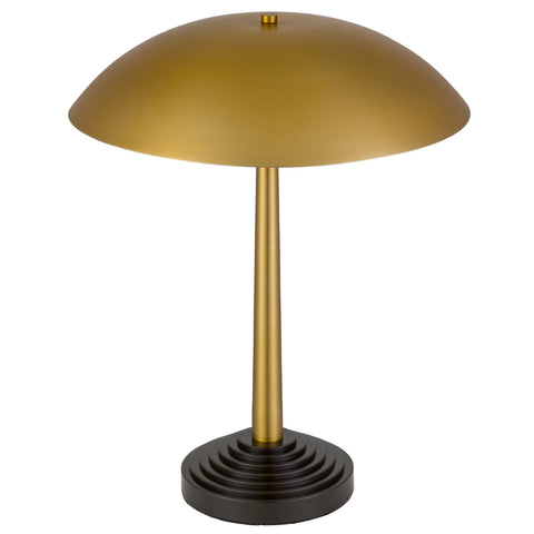 CORVUS Antique Brass and Dark Coffee Base 2xE27 Touch Lamp