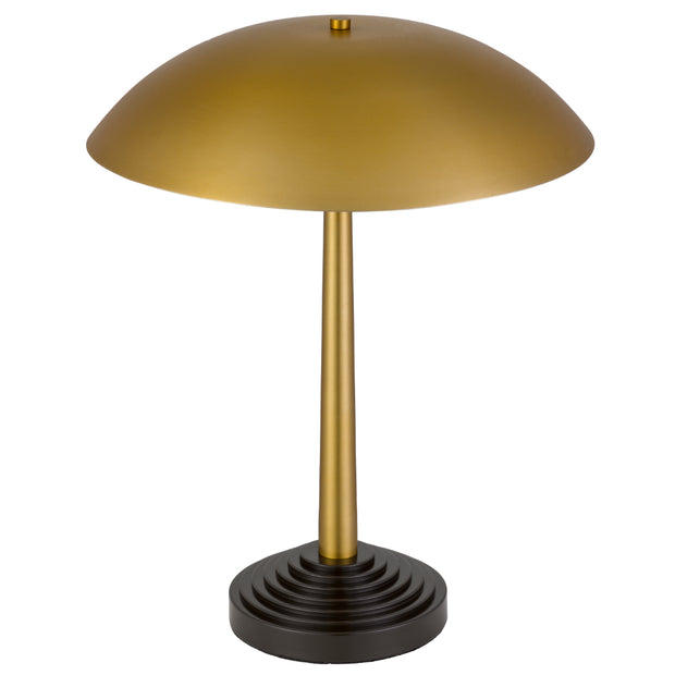 CORVUS Antique Brass and Dark Coffee Base 2xE27 Touch Lamp