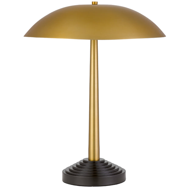 CORVUS Antique Brass and Dark Coffee Base 2xE27 Touch Lamp