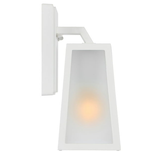 Cosca E27 IP43 Exterior Wall Light Small White/Frost