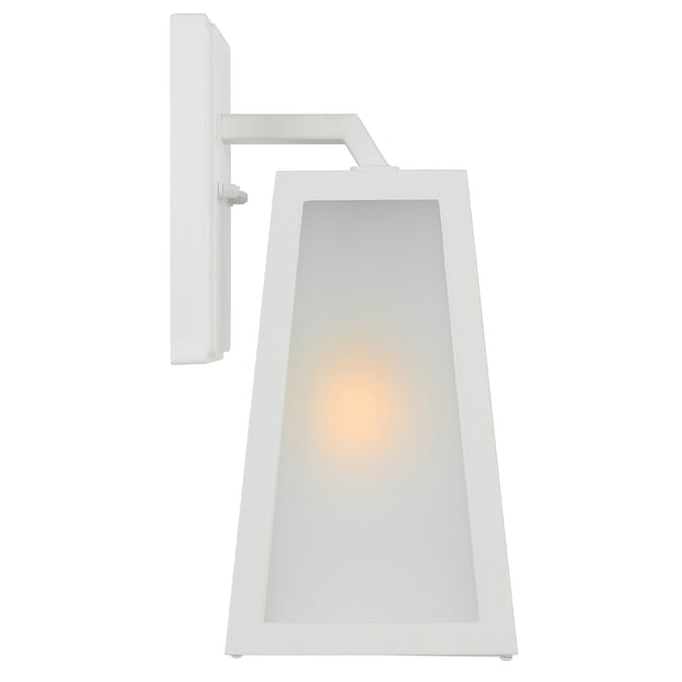Cosca E27 IP43 Exterior Wall Light Large White/Frost