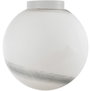 Crest Orb 120mm IP44 Wall Light White with Alabaster