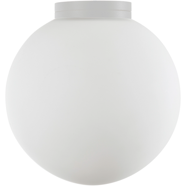 Crest Orb 120mm IP44 Wall Light White with Opal