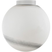 Crest Orb 140mm IP44 Wall Light White with Alabaster