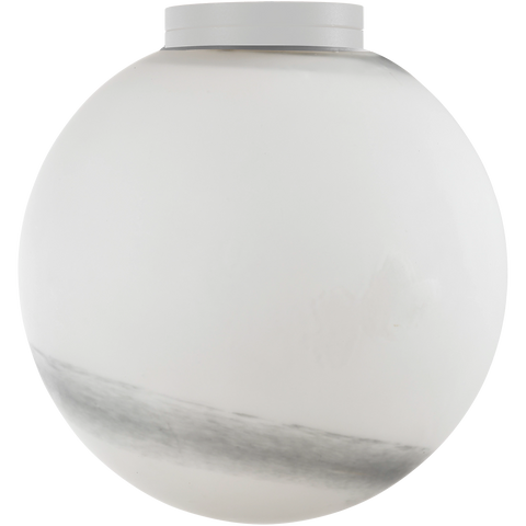 Crest Orb 140mm IP44 Wall Light White with Alabaster