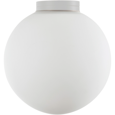 Crest Orb 140mm IP44 Wall Light White with Opal