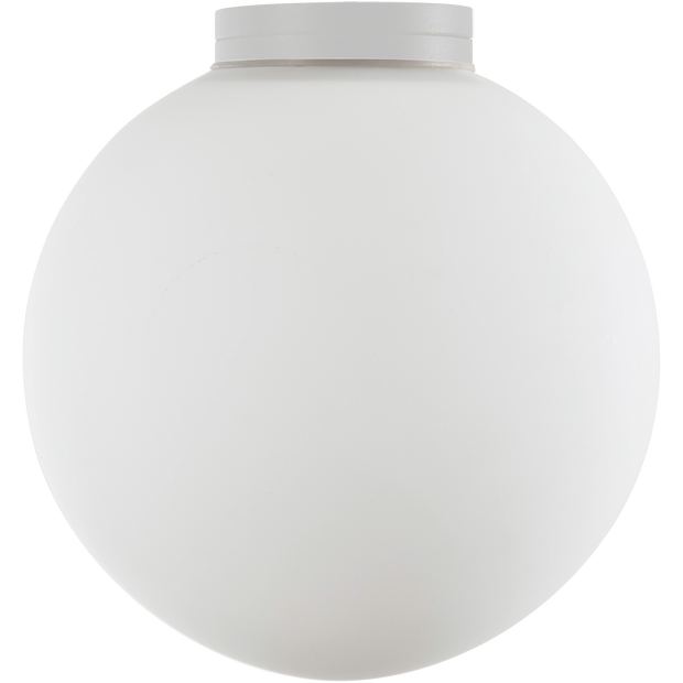 Crest Orb 140mm IP44 Wall Light White with Opal