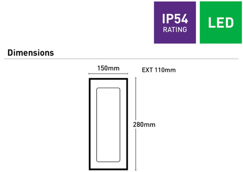 Cayman LED Exterior Wall Light - White