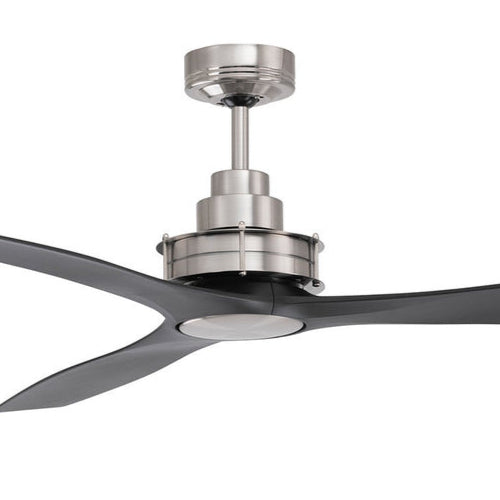 Clarence 56 Ceiling Fan Brushed Chrome and Black