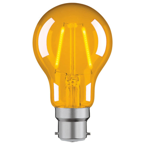 2W YELLOW B22 CLASSIC DECORATIVE LED