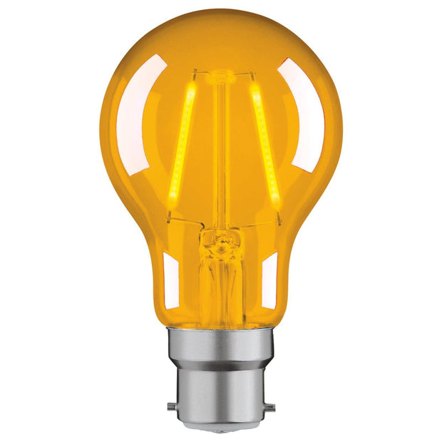 2W YELLOW B22 CLASSIC DECORATIVE LED