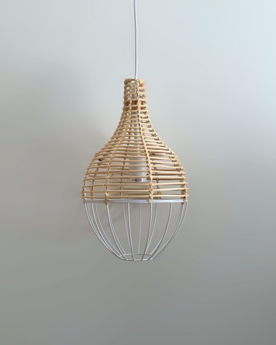 Isla E27 White Metal Pendant