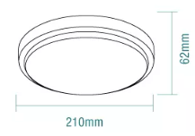 Cove 15w CCT LED 210mm Round Bunker Light