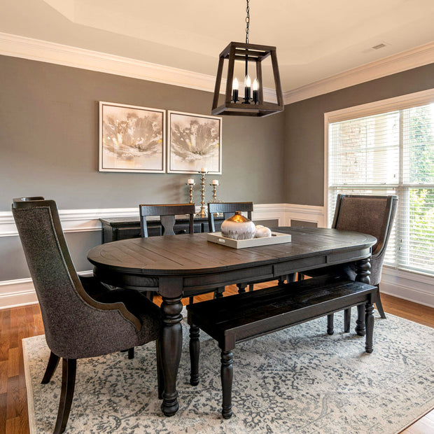 Dalton 3lt Pendant Black with Walnut Timber