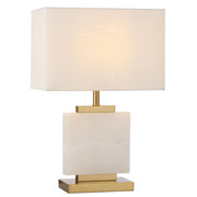 Dana Table Lamp Antique Gold and White Marble