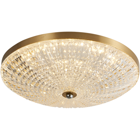 Darter 31w CCT LED 380mm Crystalline Close to Ceiling Light Gold