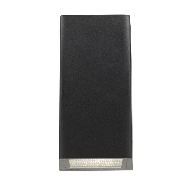 DASH 2x7w LED CCT IP44 Curved Up and Down Black Wall Light