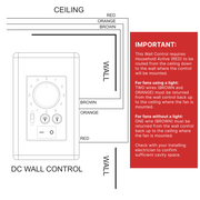 DC Wall Control to Suit Spitfire 52 Ceiling Fan