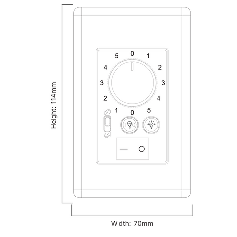 DC Wall Control to Suit FlatJET Ceiling Fan