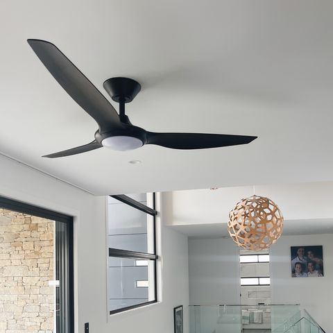 Delta 56 DC Ceiling Fan Black with LED 18w