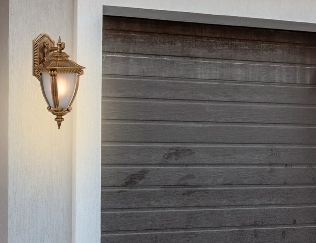 Delfino IP44 Exterior Wall Light Gold and Frost