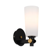 Delmar Wall Light Black, Antique Gold and Opal