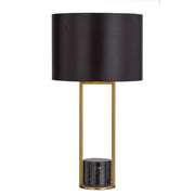 DESIRE Black Marble Base with Black Shade E27 Table Lamp