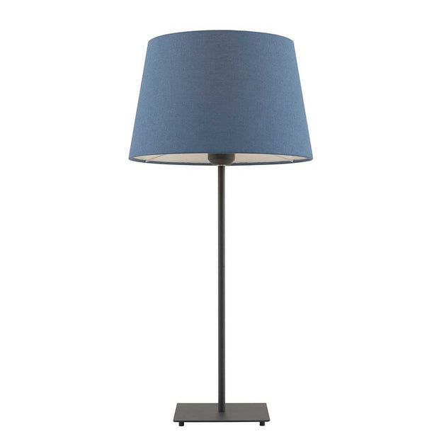 DEVON Black Base with Blue Shade E27 Table Lamp