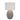 DILLION Silver with White Shade E27 Table Lamp