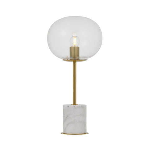 Dimas Table Lamp White and Antique Gold