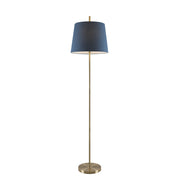 Dior Blue and Antique Brass Floor Lamp