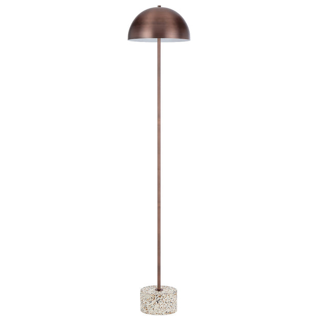 Domez Floor Lamp White Terrazzo and Bronze