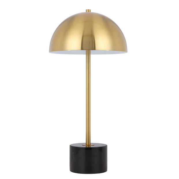 Domez Table Lamp Black Marble and Antique Gold