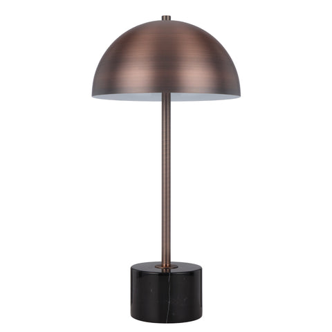 Domez Table Lamp Black Marble and Bronze