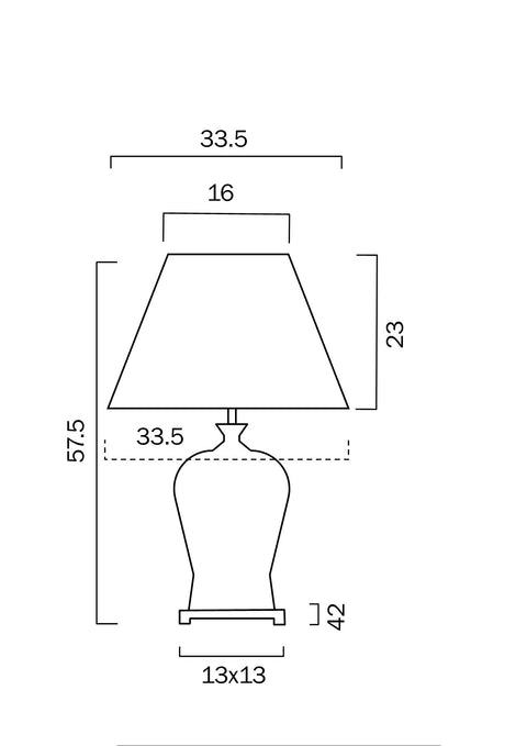 Dono 35 Grey Table Lamp with Shade