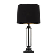 Dorcel Table Lamp Black and Smoke with Gold Inner