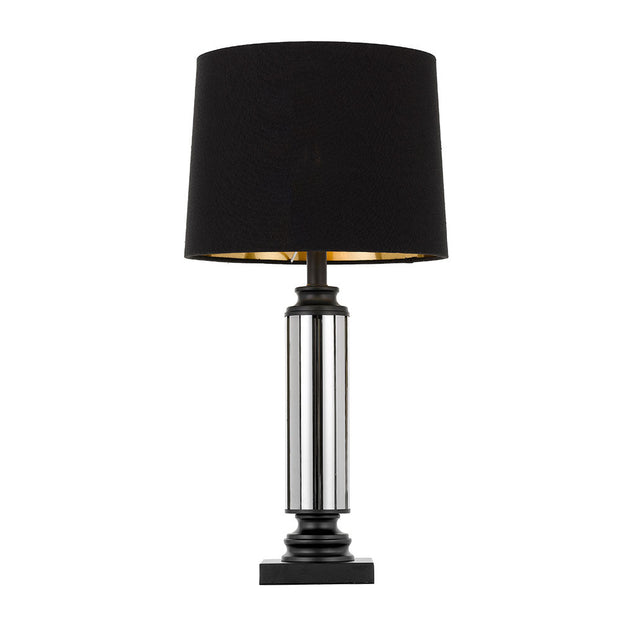 Dorcel Table Lamp Black and Smoke with Gold Inner