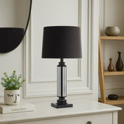 Dorcel Table Lamp Black and Smoke with Gold Inner