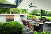 Daytona IP55 52 3 Blade DC Smart Ceiling Fan with Dim 18w CCT LED Light Black