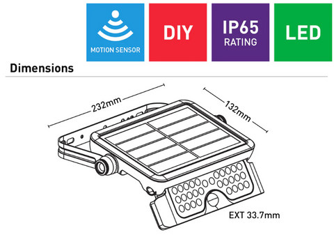 Defender 5w LED Solar Floodlight - Small