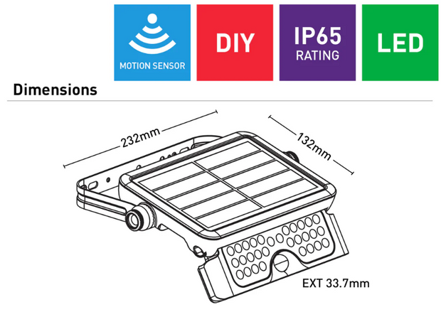 Defender 5w LED Solar Floodlight - Small