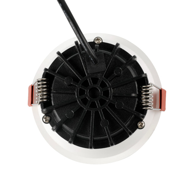 ECONE 10w LED CCT 50° IP40 Triac Dimmable White Trim Downlight