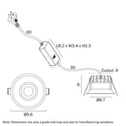 Econe 96 10w LED Downlight White 3CCT