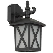 Eldon IP43 Exterior Wall Light Black and Frost