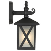 Eldon IP43 Exterior Wall Light Black and Frost