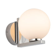 Elin 1 Light Chrome and Opal Ball G9 IP44 Wall Light
