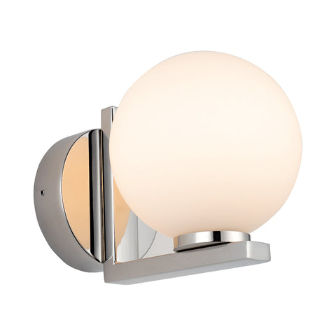 Elin 1 Light Chrome and Opal Ball G9 IP44 Wall Light