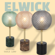 Elwick E27 Table Lamp Brass, Brown and Amber