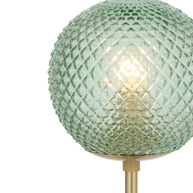 Elwick E27 Table Lamp Brass and Green